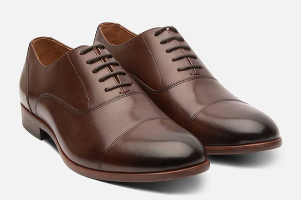 gordon rush brown dress shoes Gordon Rush Men's Adams Lace Up Cap Toe Oxford Dress Shoes - Brown