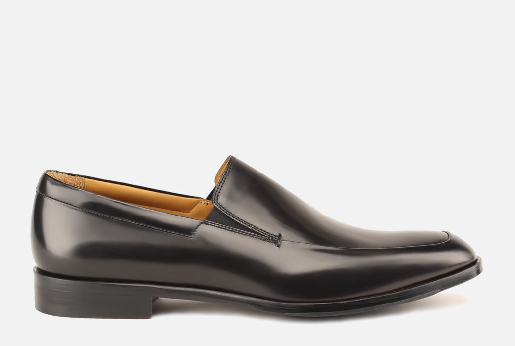 Gordon Rush Brighton Loafer in Black Leather Side View