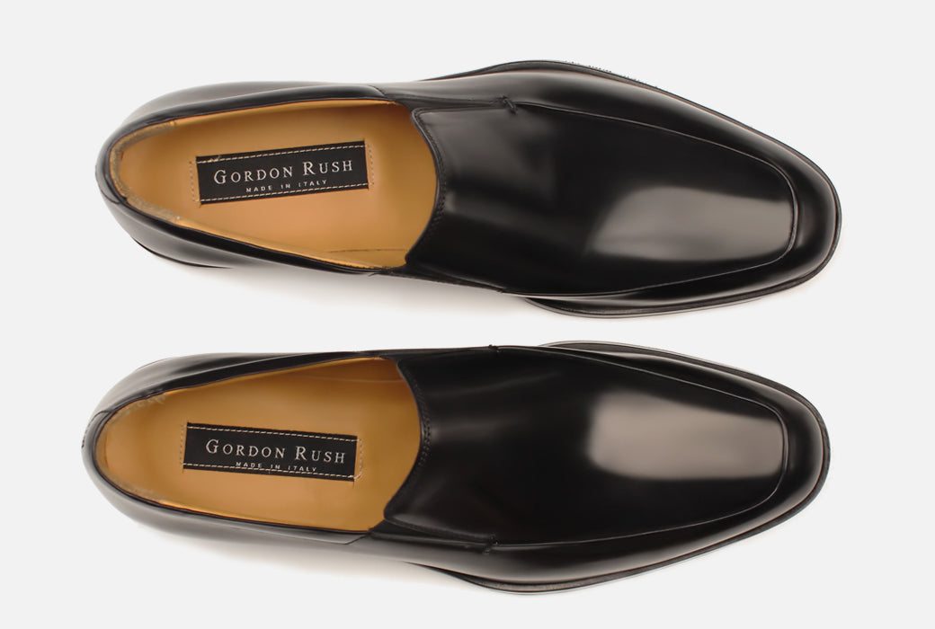Gordon Rush Brighton Loafer in Black Leather Top View
