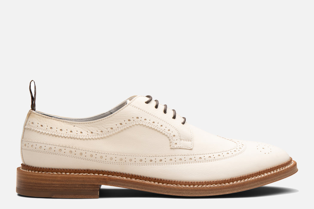 Gordon Rush Bryce Wingtip Shoe in White Side View