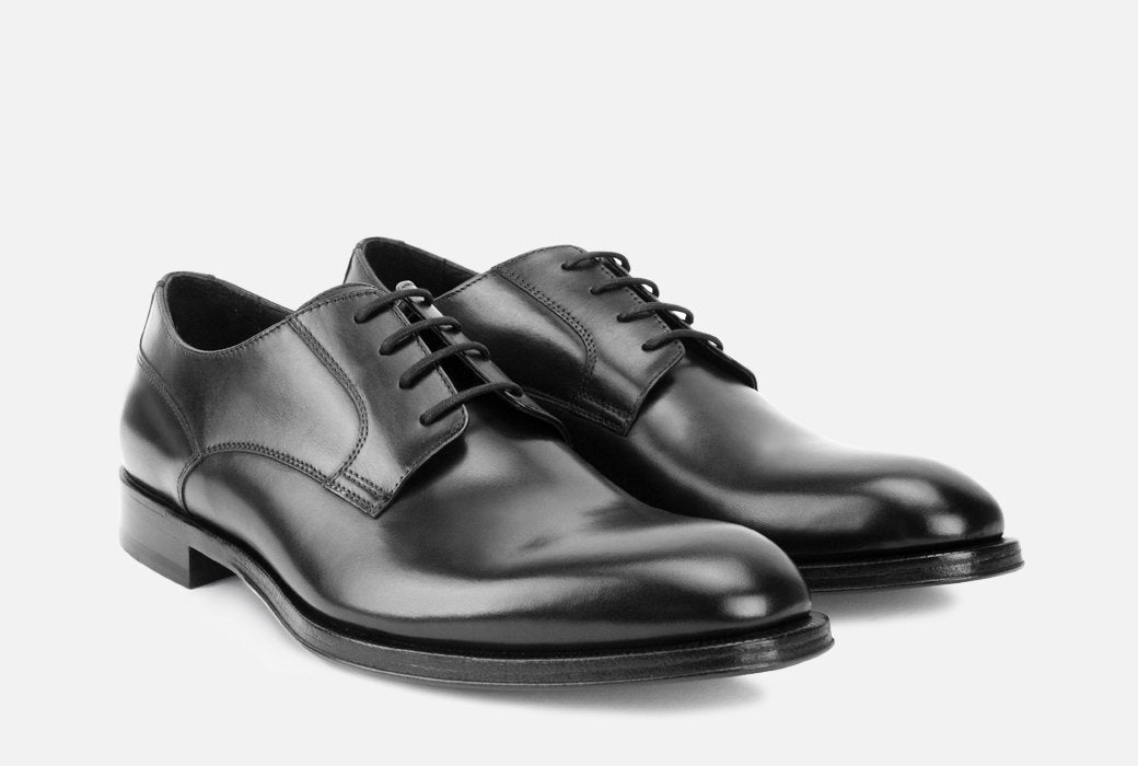 Gordon Rush Devin Derby Shoe Black Side View Pair