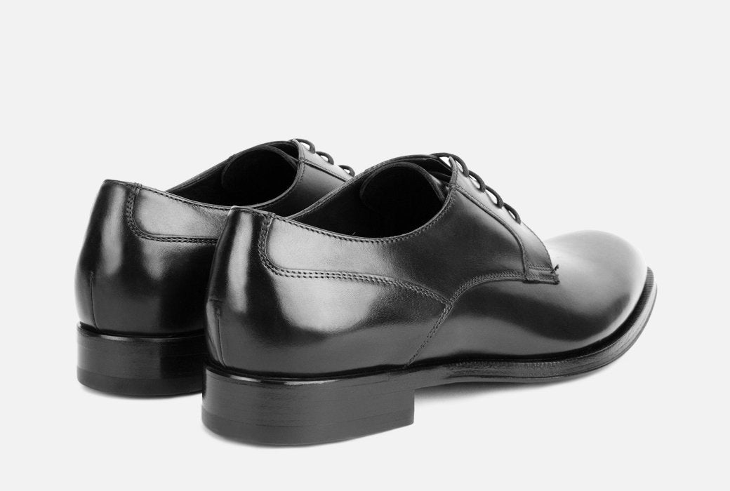 Gordon Rush Devin Derby Shoe Black Rear View Pair