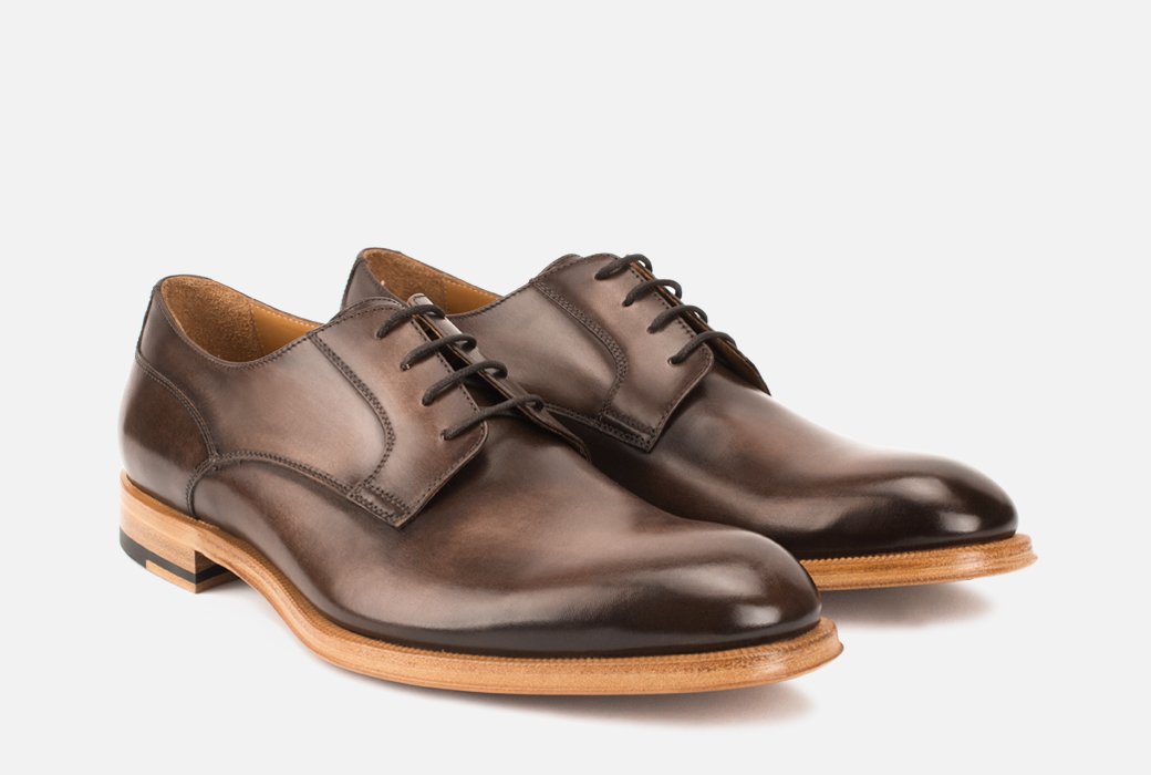 Gordon Rush Devin Derby Shoe Dark Brown Side View Pair