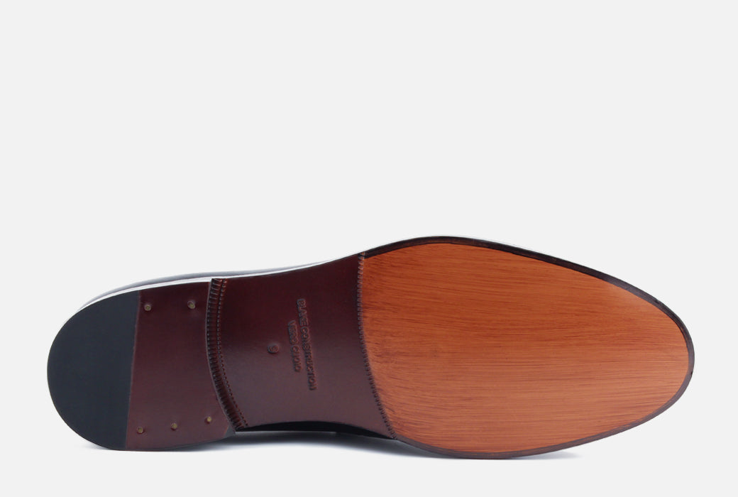Gordon Rush Henderson Penny Loafer Shoe Black Bottom View