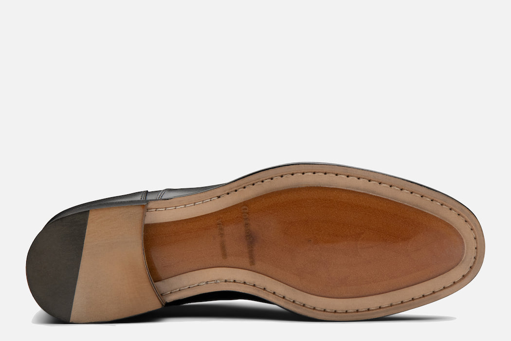 Gordon Rush Jeffrey Cap-Toe Oxford in Black Bottom View