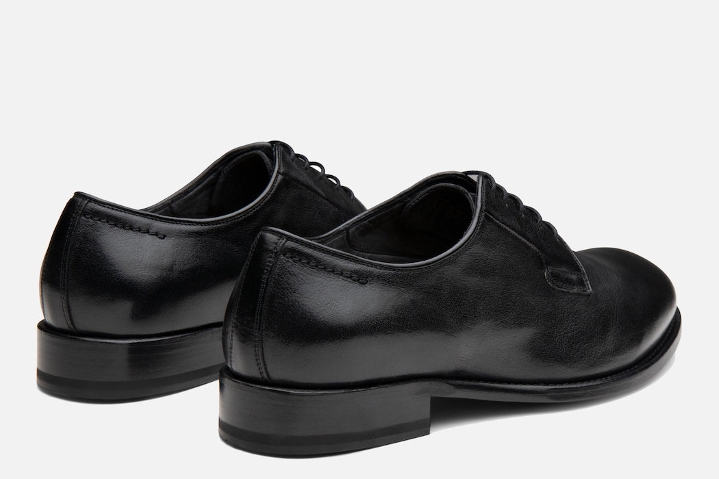 Gordon Rush Marcus Derby Shoe Black Rear View Pair