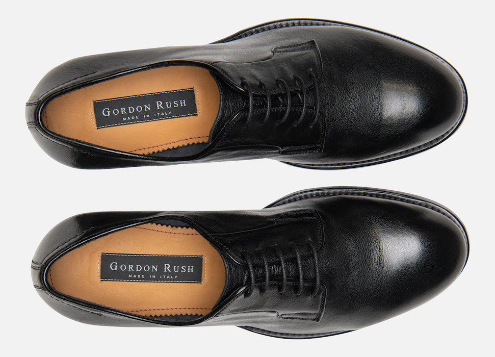 Gordon Rush Marcus Derby Shoe Black Top View