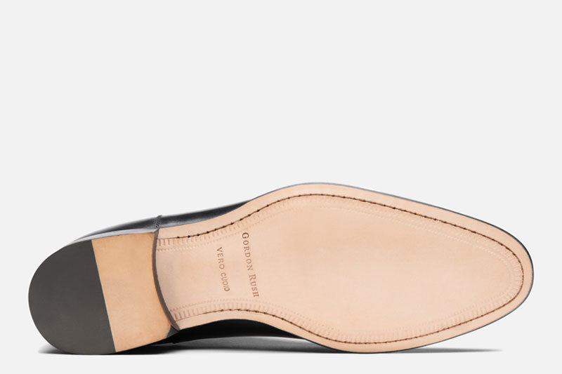 Gordon Rush Nicholas Penny Loafer Shoe Dark Brown Bottom View