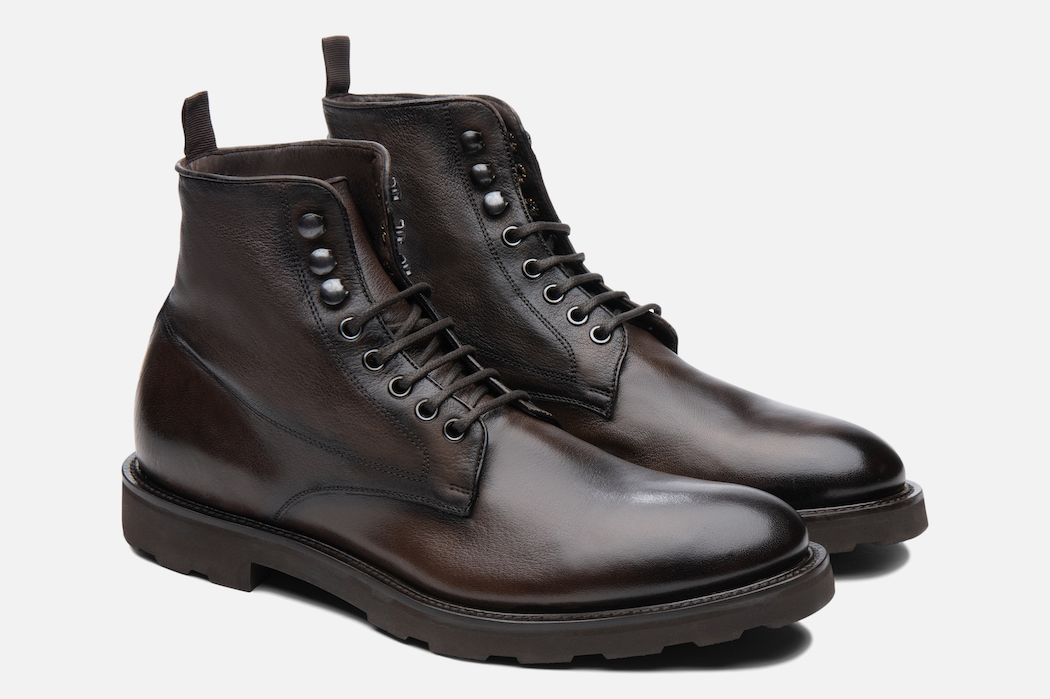 Gordon Rush Hunter Lace-Up Boot in Chocolate Side View Pair