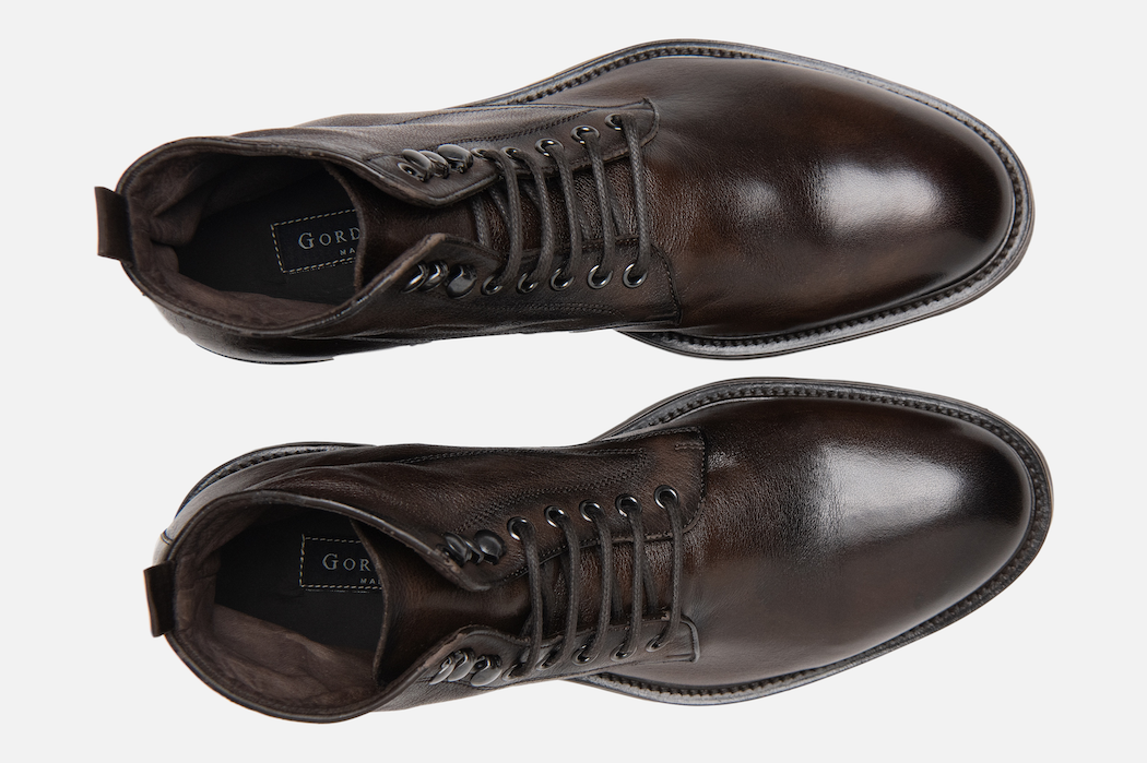 Gordon Rush Hunter Lace-Up Boot in Chocolate Top View Pair