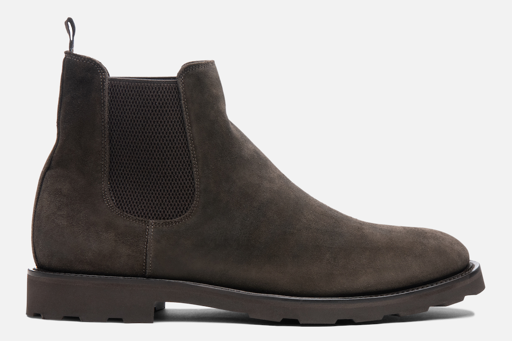 Gordon Rush Garrett Boot in Dark Taupe Suede Side View
