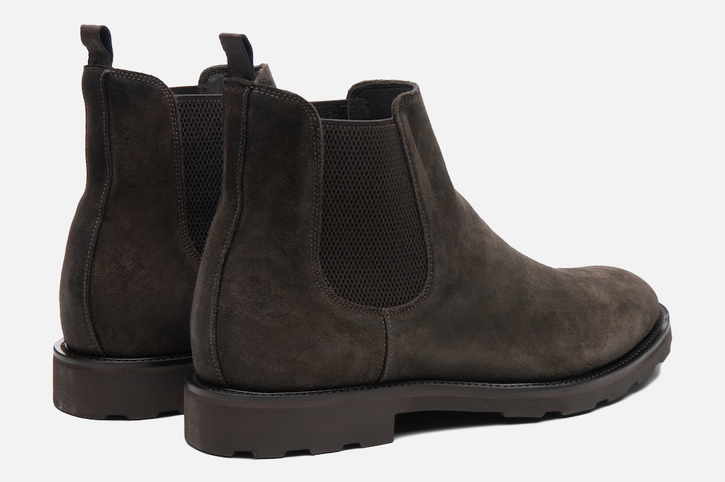 Gordon Rush Garrett Boot in Dark Taupe Suede Rear View Pair