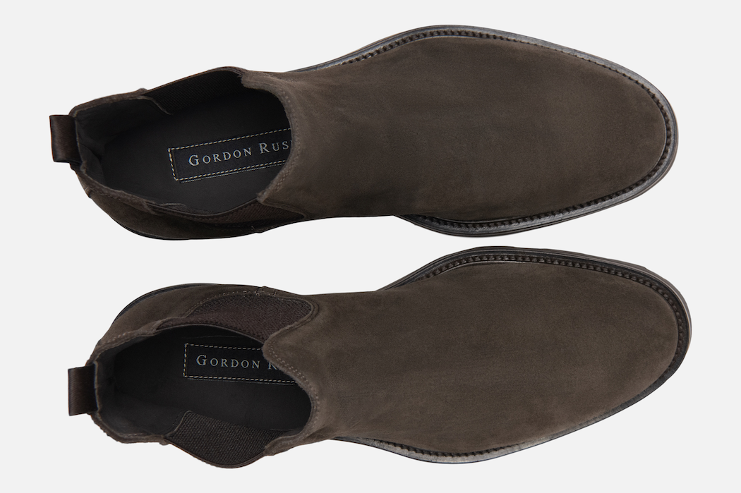 Gordon Rush Garrett Boot in Dark Taupe Suede Top View