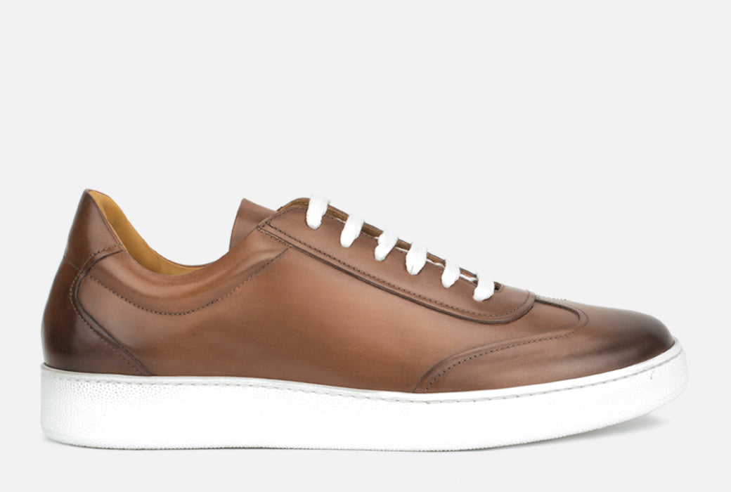 Gordon Rush Tristan Sneaker Shoe Cognac Leather Side View