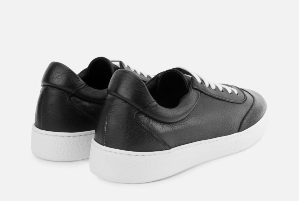 Gordon Rush Tristan Sneaker Shoe Black Leather Rear View Pair