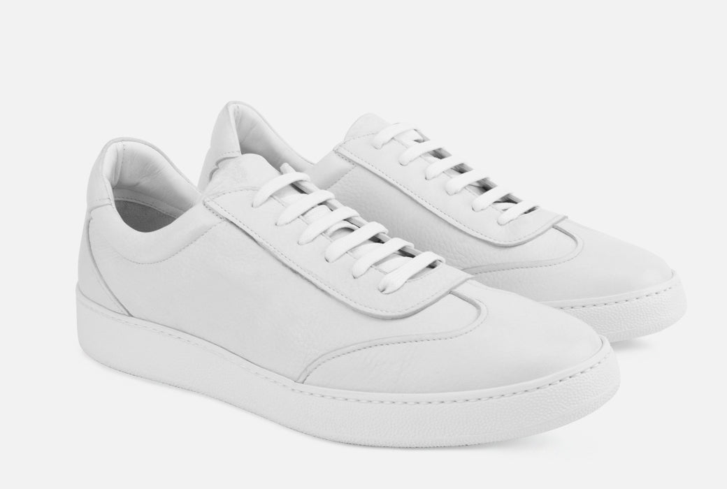 Gordon Rush Tristan Sneaker Shoe White Leather Side View Pair
