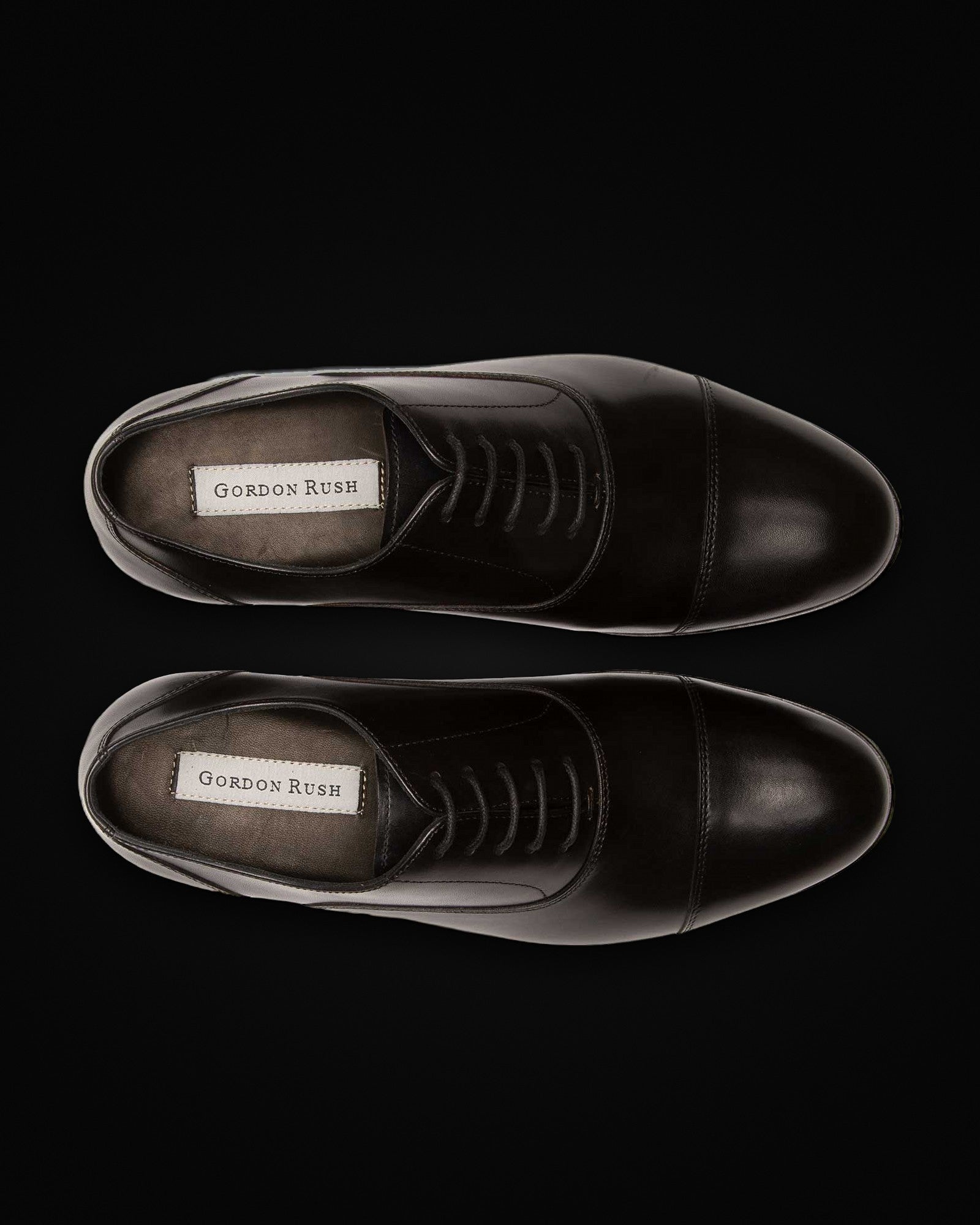 Adams, cap-toe oxford in black, view 4 of 5