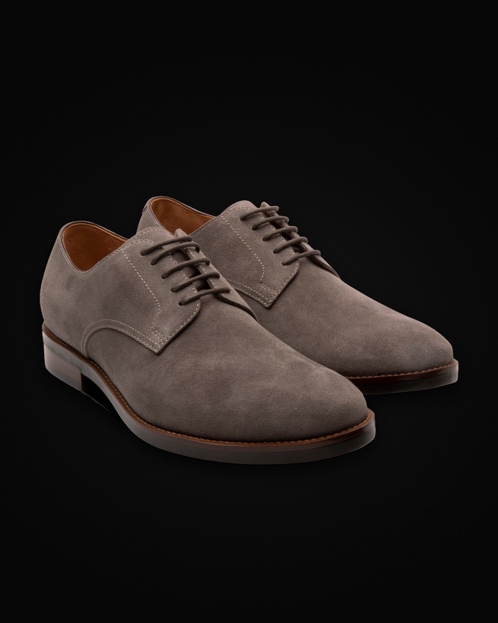 Shelby, lace-up in gray suede, view 2 of 6