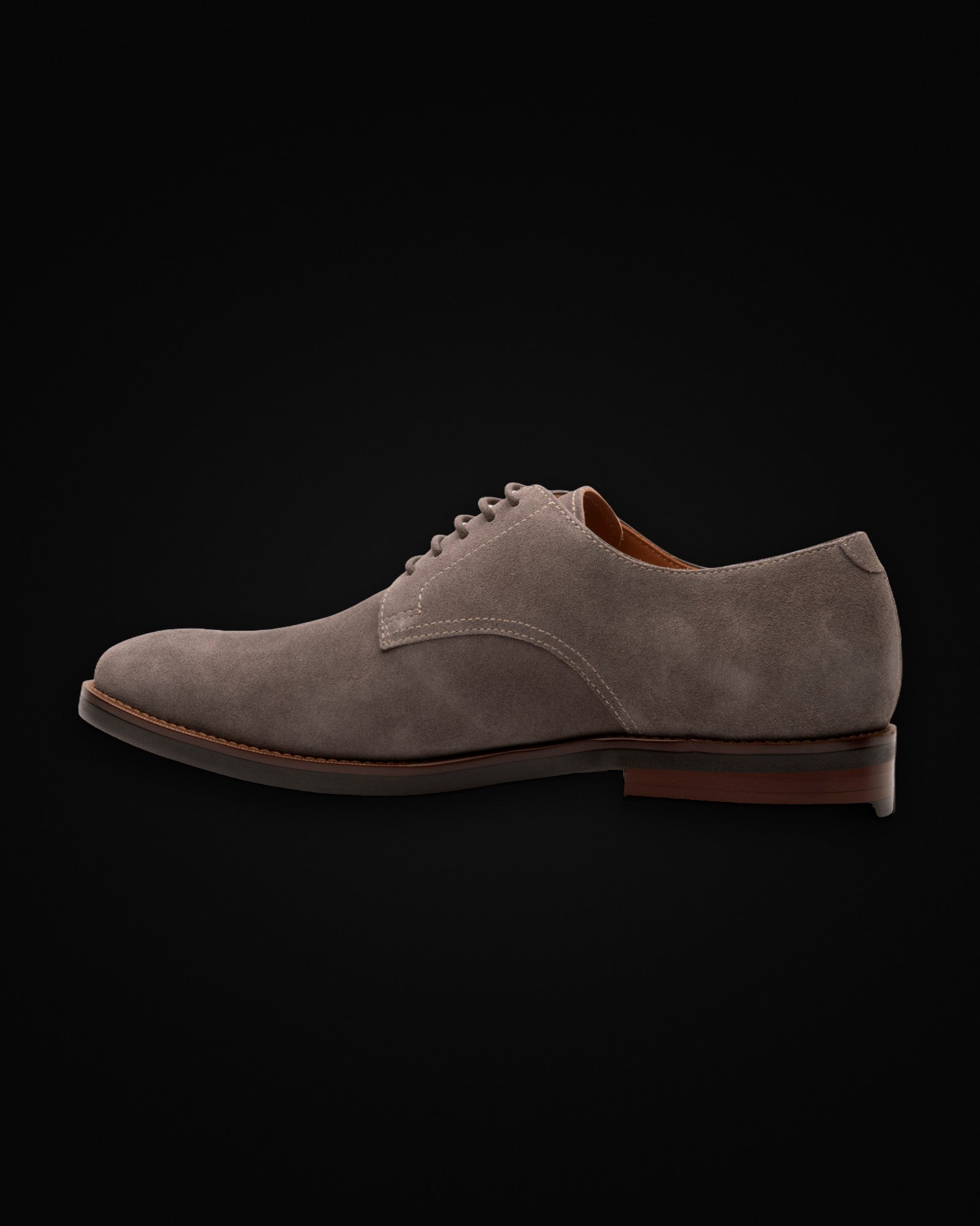 Shelby, lace-up in gray suede, view 4 of 6
