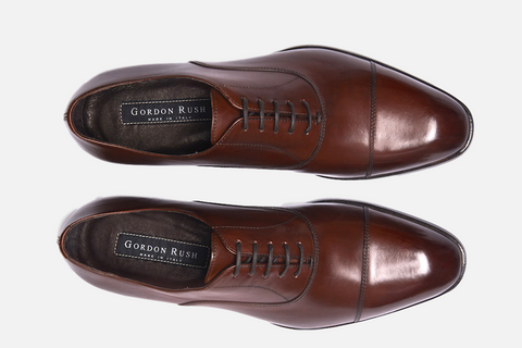 Evans Men s Cap Toe Oxford Shoe in Bourbon Gordon Rush