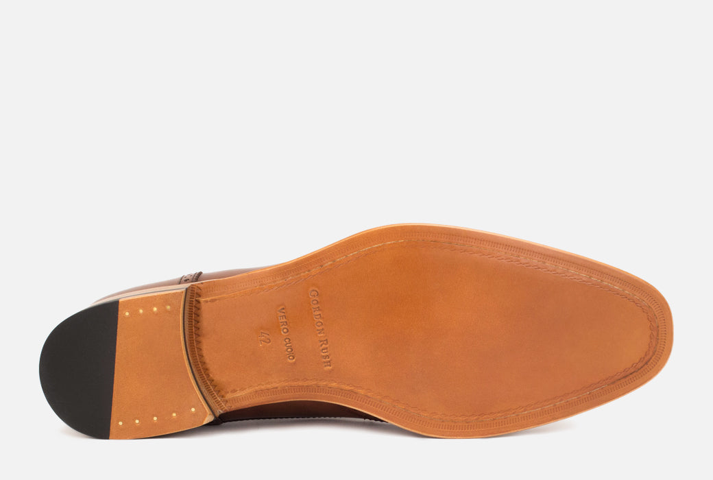  Gordon Rush Percy Wingtip Shoe Cognac Bottom View