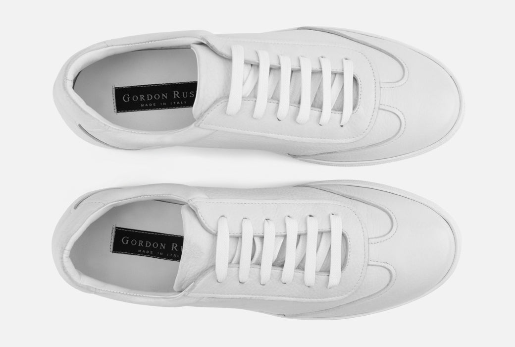  Gordon Rush Tristan Sneaker Shoe White Leather Top View
