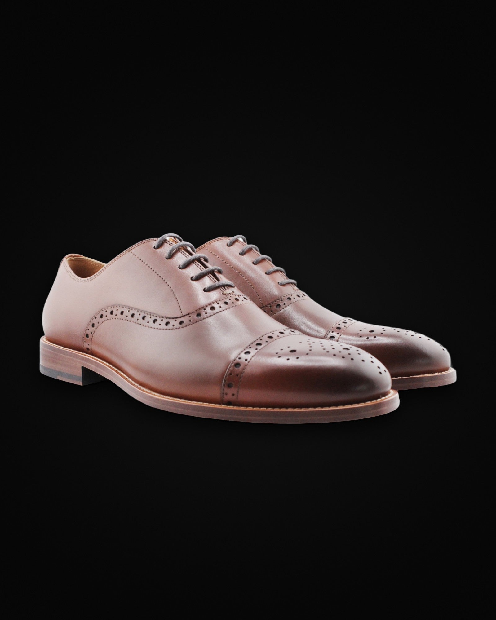 Bennett, lace-up in brandy, view 2 of 4