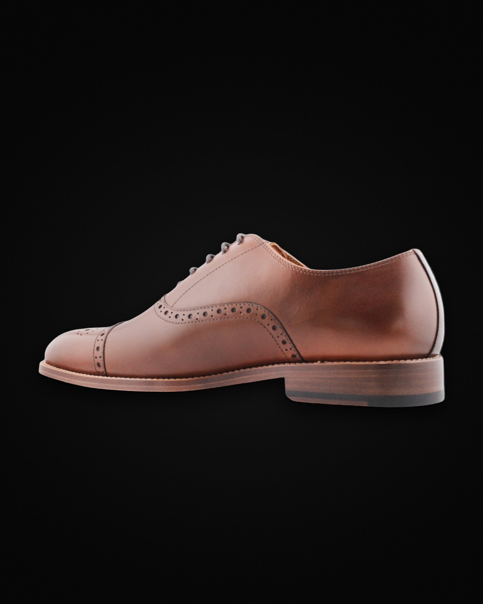 Bennett, lace-up in brandy, view 3 of 4