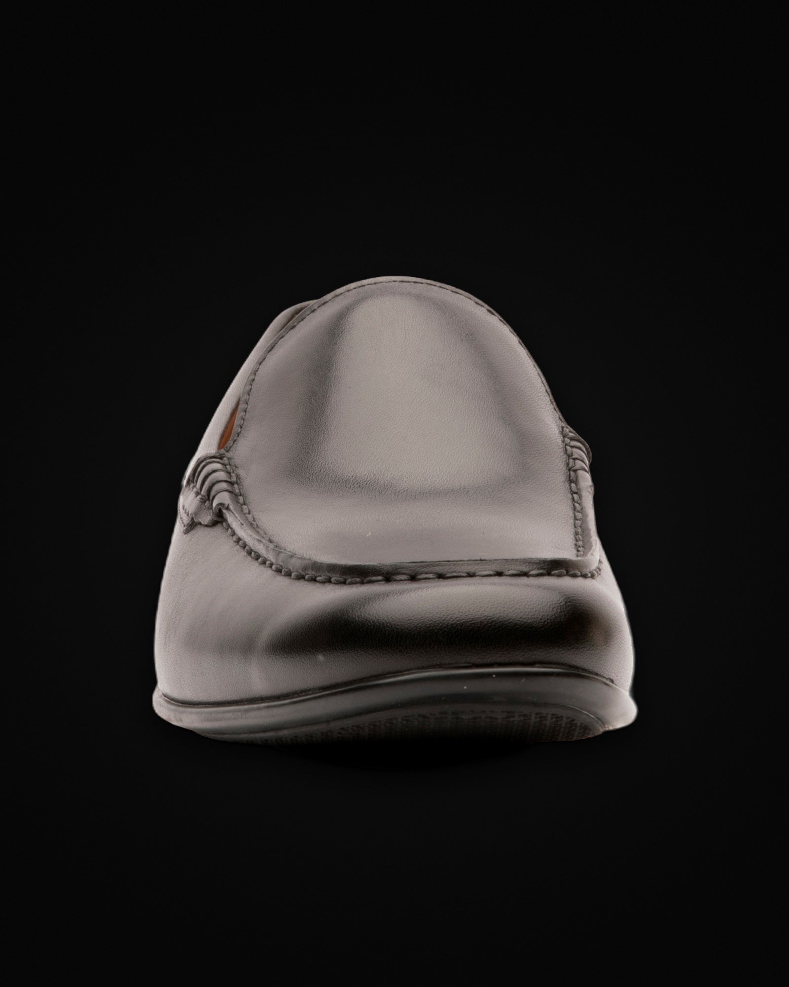Ashton, moc-toe loafer in black, view 3 of 6