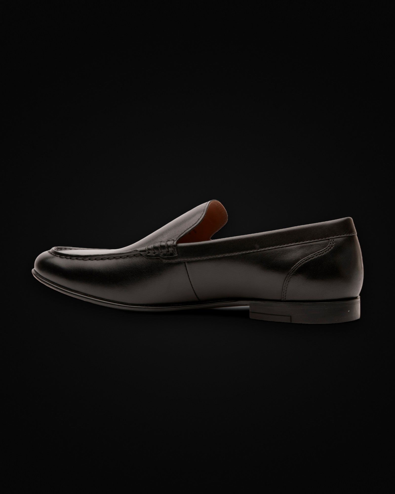 Ashton, moc-toe loafer in black, view 4 of 6