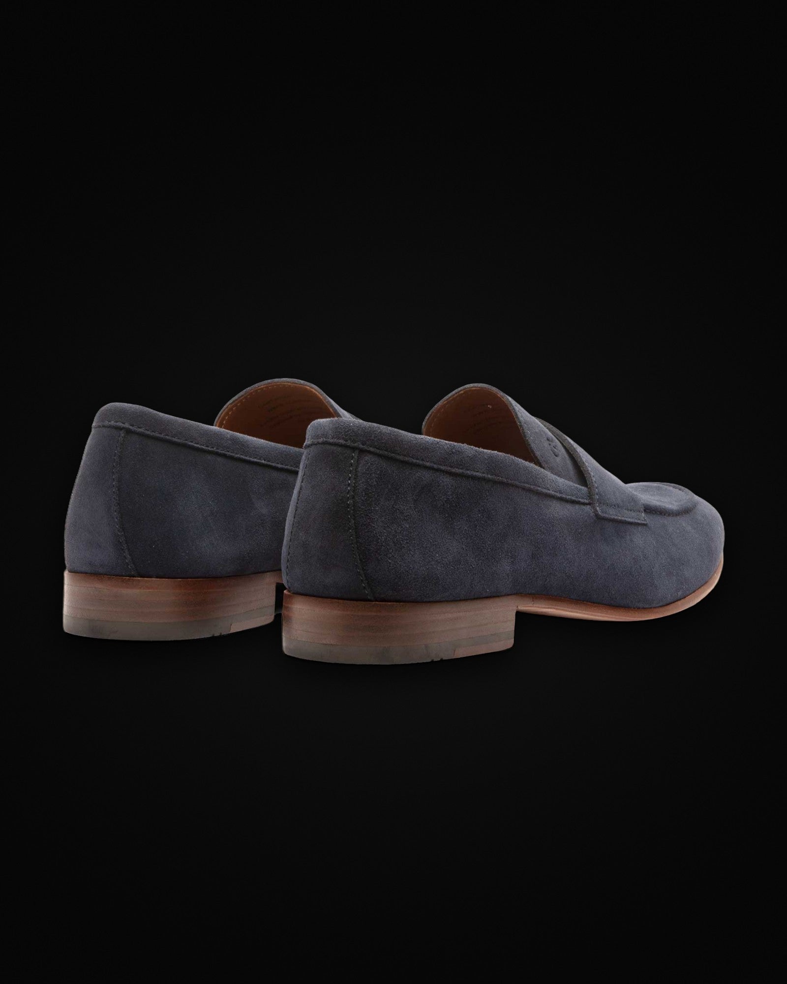 Cartwright, penny loafer in navy suede, view 3 of 5