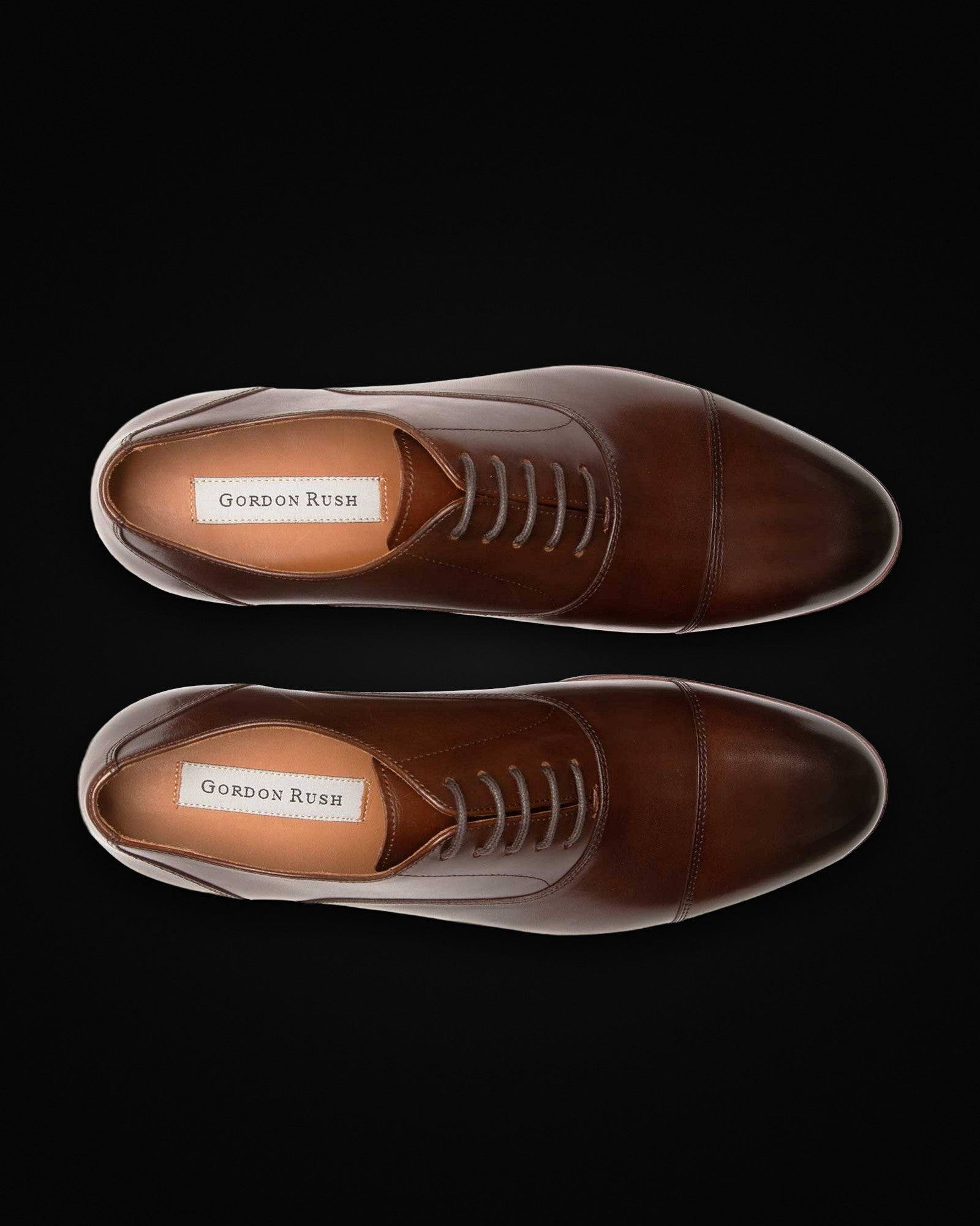 Adams, cap-toe oxford in brown, view 4 of 5